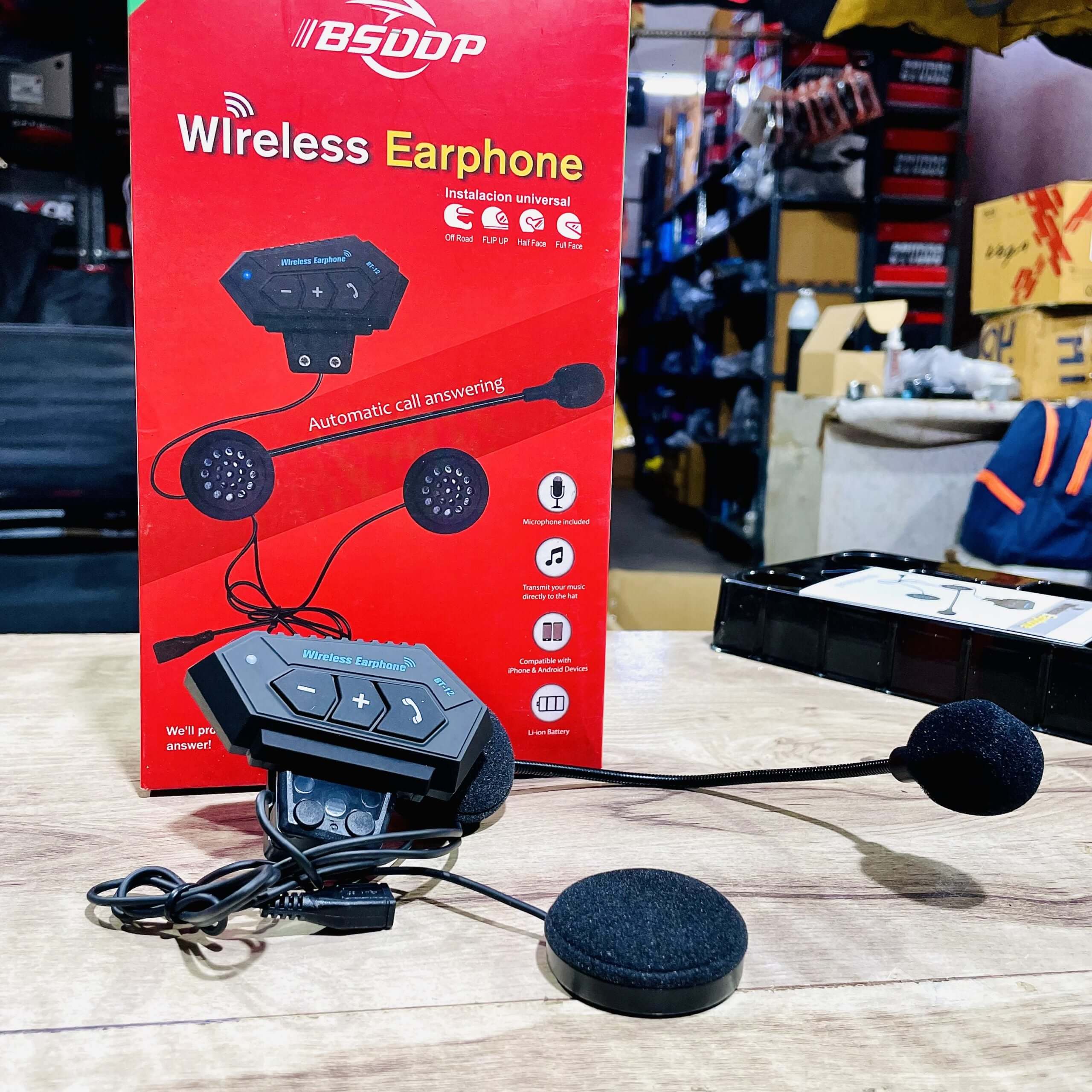 BSDDP Helmet Bluetooth Wireless Earphone (BT12)