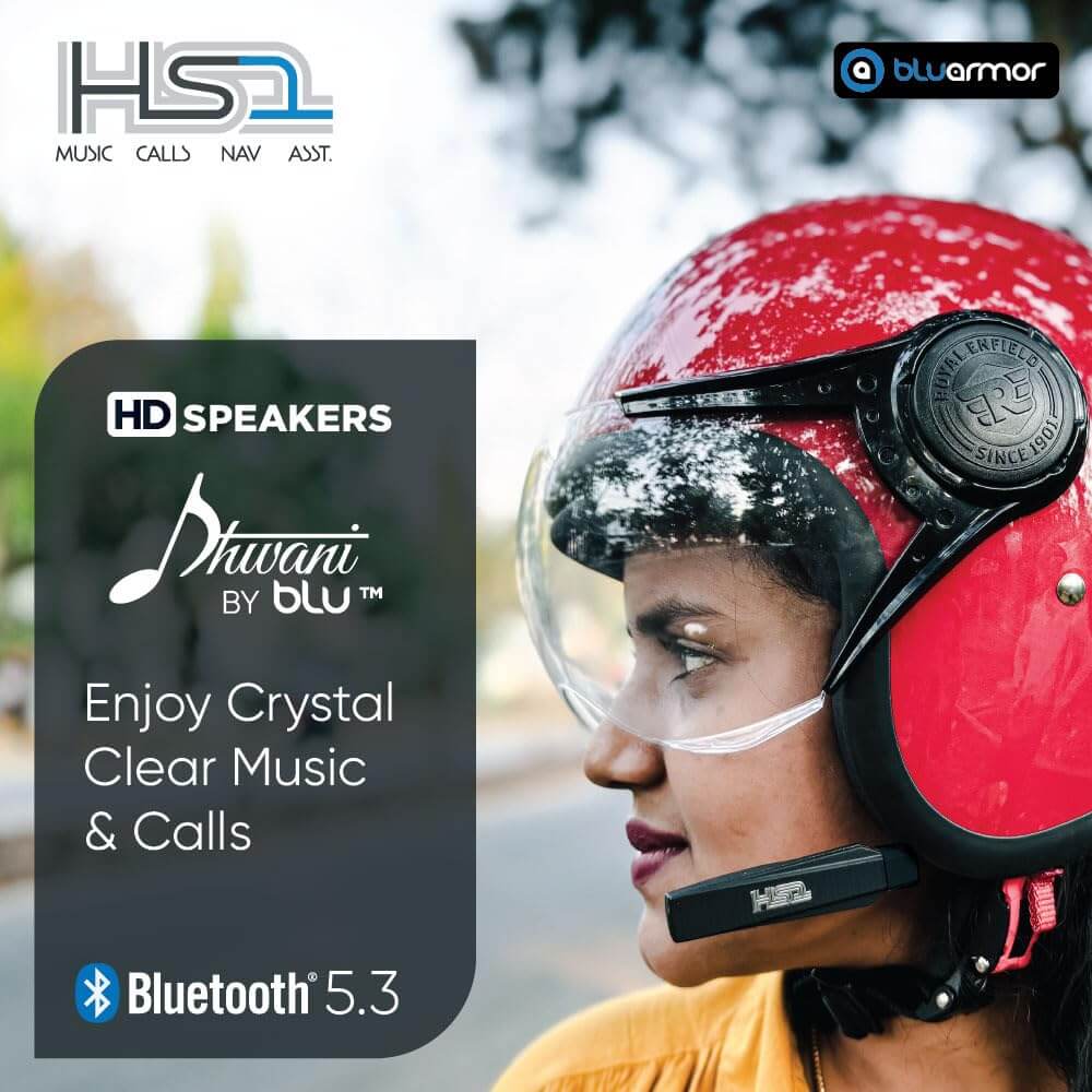 BluArmor HS1 Bluetooth Helmet Communication Device
