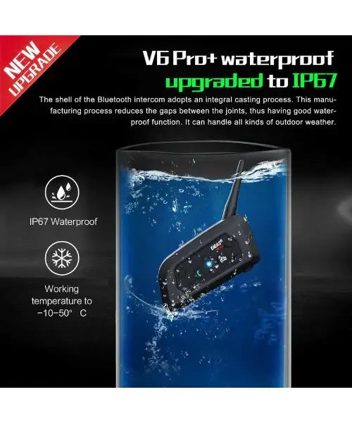 EJEAS V6 Pro Plus Bluetooth Helmet Intercom Communication System