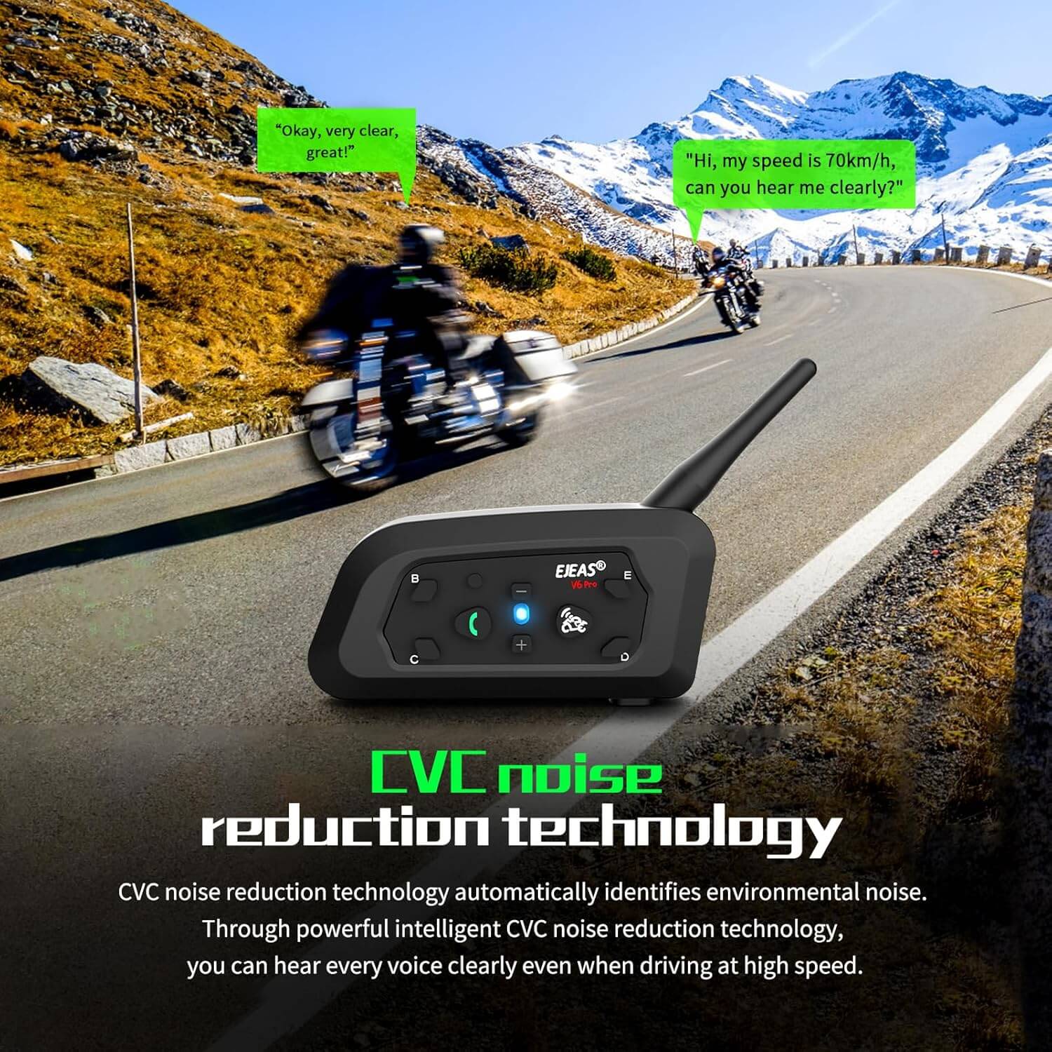 EJEAS V6 Pro Plus Bluetooth Helmet Intercom Communication System