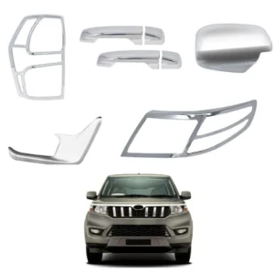 Galio Premium Chrome Combo Kit Garnish For Mahindra Bolero Neo (2021 onwards) (Set of 4 Items)