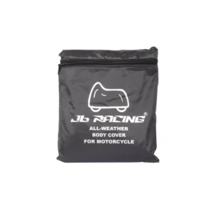 JB Racing Waterproof & Dustproof Body Cover with Mirror Pocket For Motorcycles (Black)