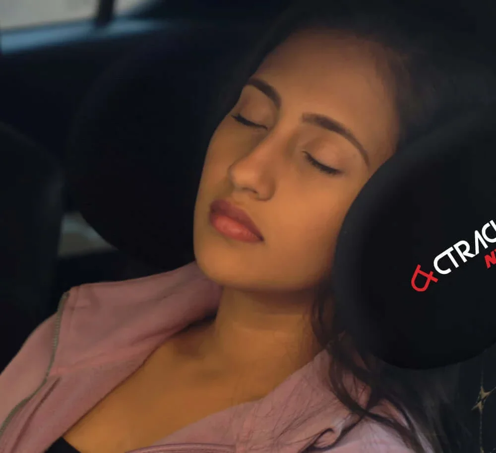Ctrack Nxt 270° Retractable/Adjustable Cockpit Memory Foam Headrest with Neck Cushion(Black)