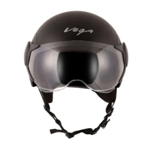 Vega Atom Open Face Helmet (Dull Black)