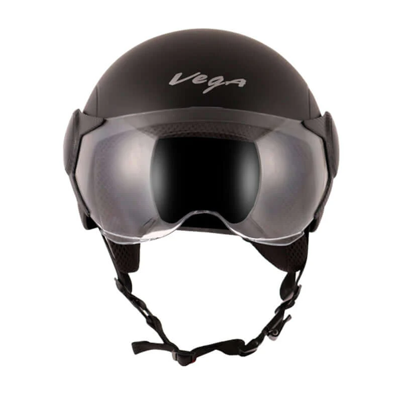 Vega Atom Open Face Helmet (Dull Black)