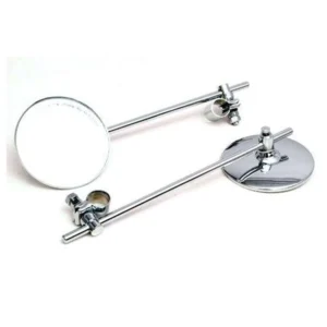 Autobird Rear View Mirrors For Royal Enfield Bikes (Set of 2) (Chrome)