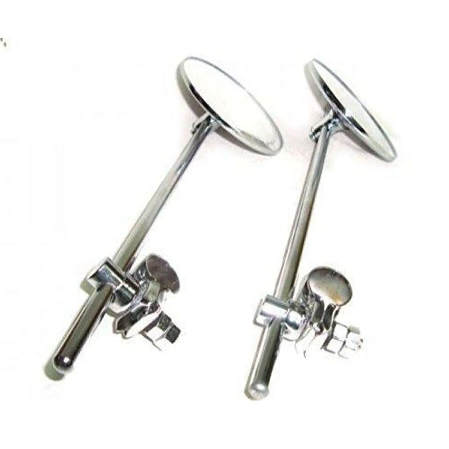 Autobird Rear View Mirrors For Royal Enfield Bikes (Set of 2) (Chrome)