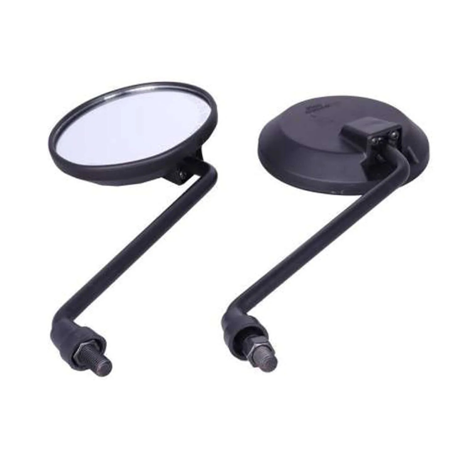 Autobird Round Shape Rear View Mirrors For Himalayan (Set of 2)(Black)