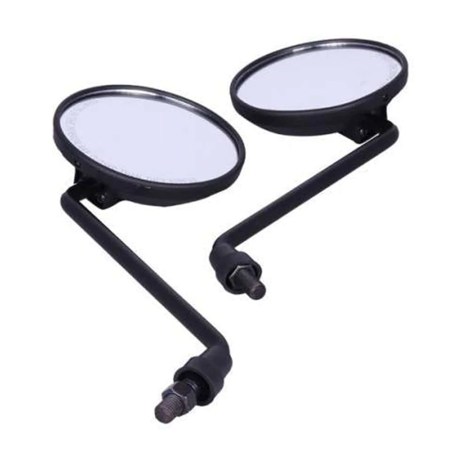 Autobird Round Shape Rear View Mirrors For Himalayan (Set of 2)(Black)