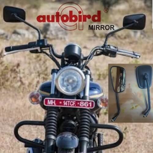 Autobird Rear View Mirrors For Bajaj Avenger (Set of 2) (Black)