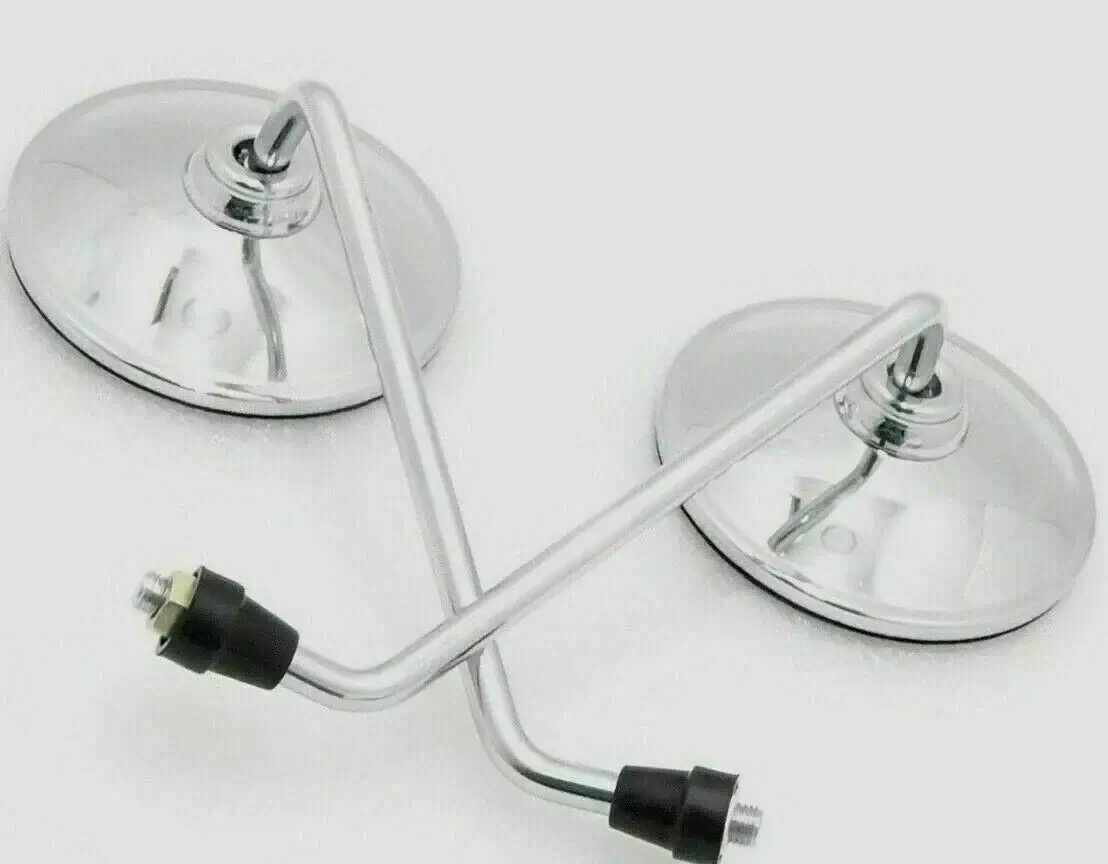 Autobird Rear View Mirror For Royal Enfield, Bajaj, Suzuki, Jawa,Yamaha All Bikes (Set of 2)(Chrome)