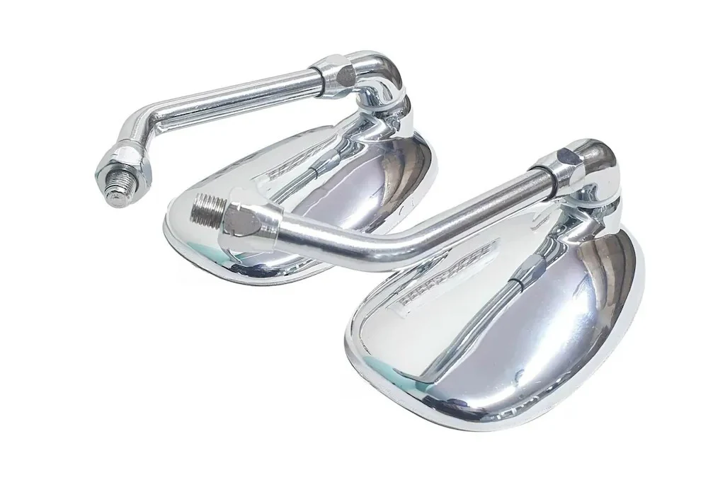 Autobird Stainless Steel Rear View Mirror For Suzuki Access (Set of 2) (Chrome)
