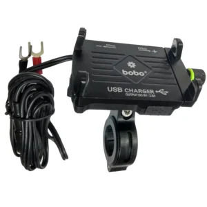 BOBO BM2 Aluminium Waterproof Bike/Motoarcycle/Scooter Mobile Phone Holder Mount(With 2.5A USB Charger)
