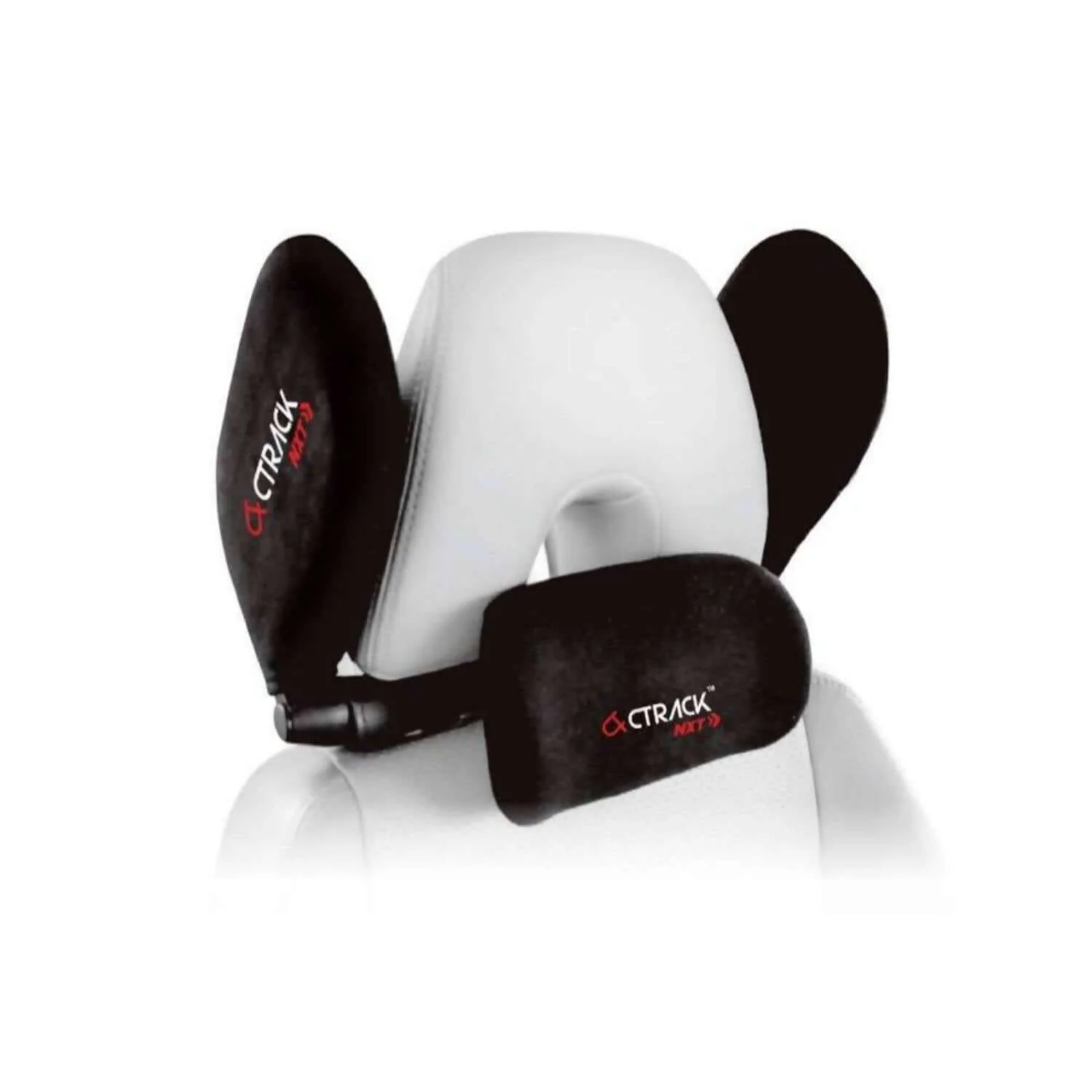 Ctrack Nxt 270° Retractable/Adjustable Cockpit Memory Foam Headrest with Neck Cushion(Black)