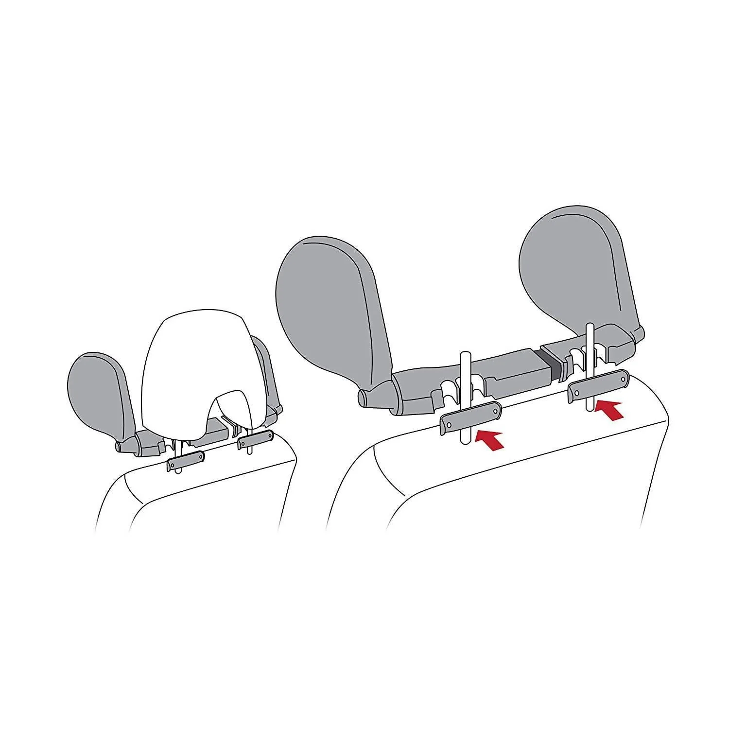 Ctrack Nxt 270° Retractable/Adjustable Cockpit Memory Foam Headrest with Neck Cushion(Black)