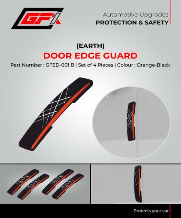 GFX Car Door Edge Guard Scratch Protector (Earth)(4 Pcs.)