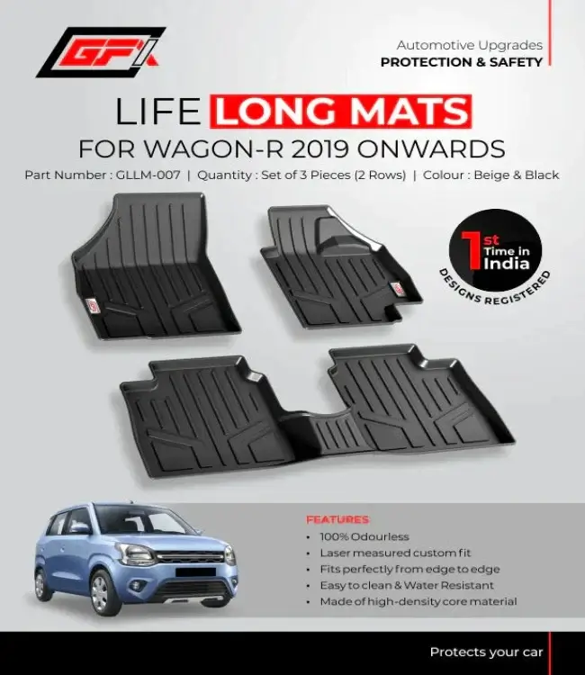 GFX Maruti Suzuki Wagon R 2019 Onwards Life Long TPV Mats