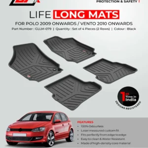 GFX Life Long Floor Mats For Volkswagen Polo 2009 onwards/Vento 2010 onwards