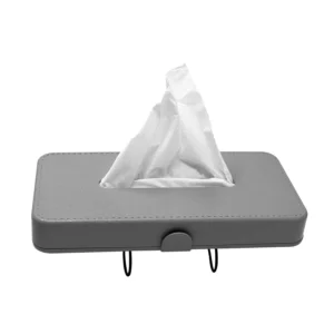 GFX Car Tissue Box Holder Universal Fit On Car Sun Shade (Grey)