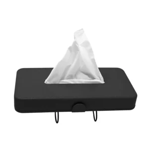 GFX Car Tissue Box Holder Universal Fit On Car Sun Shade (Black)