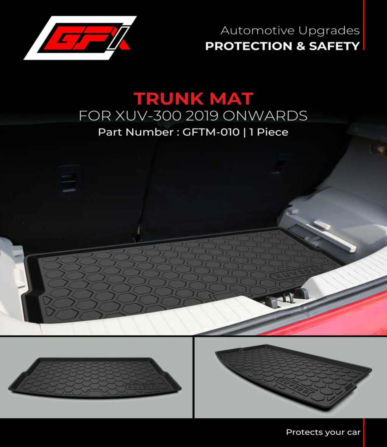 GFX Car Trunk/Dicky Mats For Mahindra XUV 300 (2019 onwards)