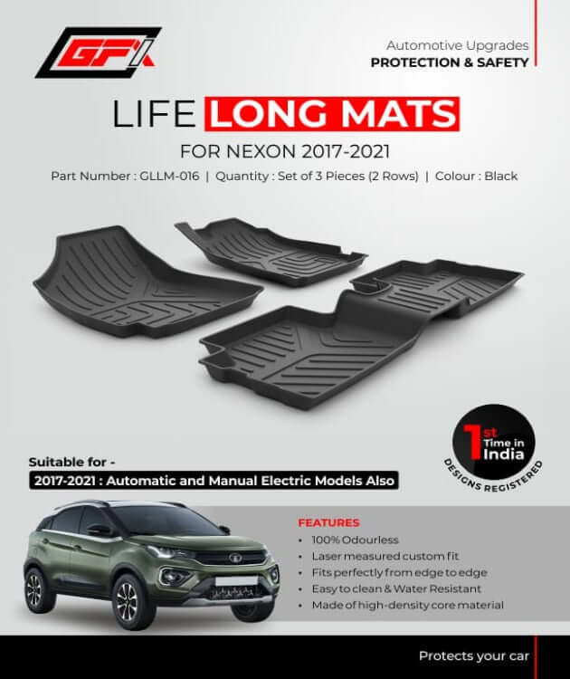GFX Tata Nexon And Nexon EV 2017-2022 Life Long Floor Mats