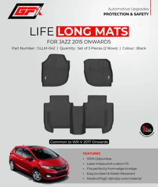 GFX Honda Jazz 2015 Onwards Life Long Floor Mats