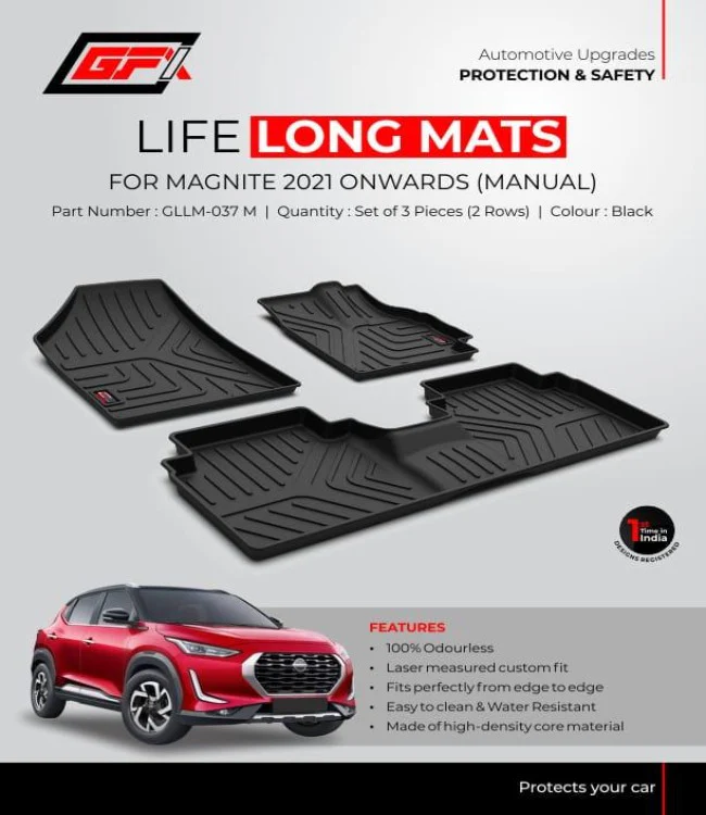 GFX Nissan Magnite 2021 Onwards Life Long Floor Mats