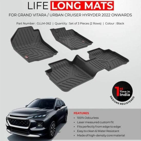 GFX Life long Floor Mats For Maruti Suzuki Grand Vitara 2022 Onwards