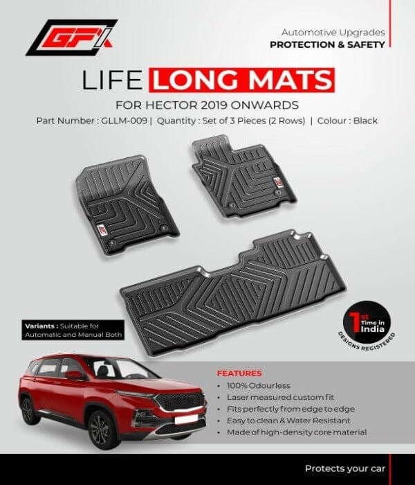 GFX MG Hector 2019 Onwards Custom Fit Life Long Mats