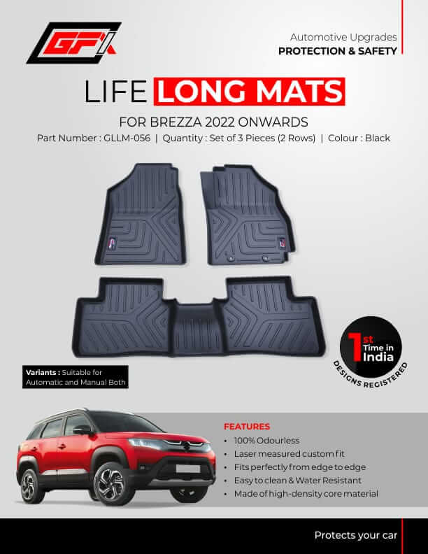 GFX Maruti Suzuki Brezza 2022 Onwards Life Long TPV Mats