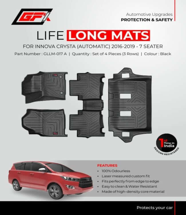 GFX Toyota Innova Crysta 2016 Onwards Life Long Mats
