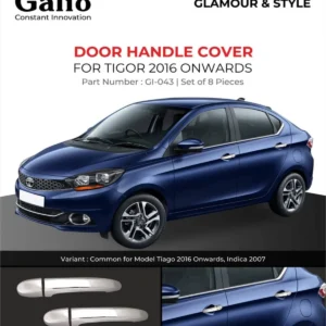 Galio Car Chrome Door Handle Cover Garnish For Tata Tigor (2016 Onwards)(Set of 4 pcs.)