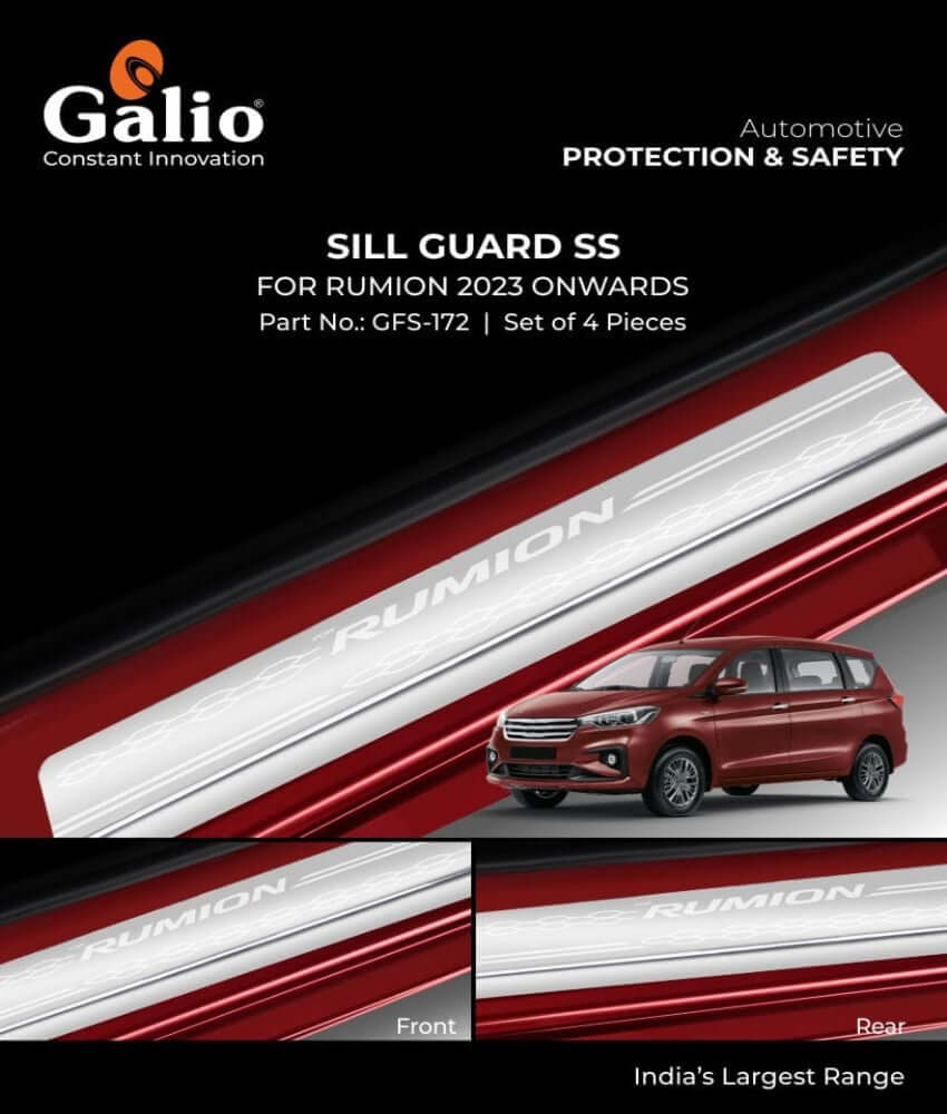 Galio Car Door Footsteps Sill Guard For Toyota Rumion 2023 onwards | Set of 4 Pcs.