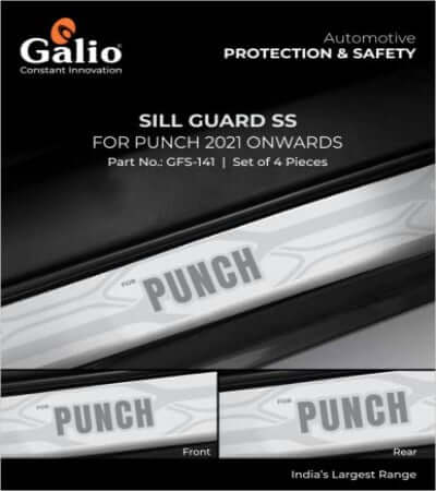 Galio Stainless Steel Sill Plate Guards For Tata Punch 2021 onwards