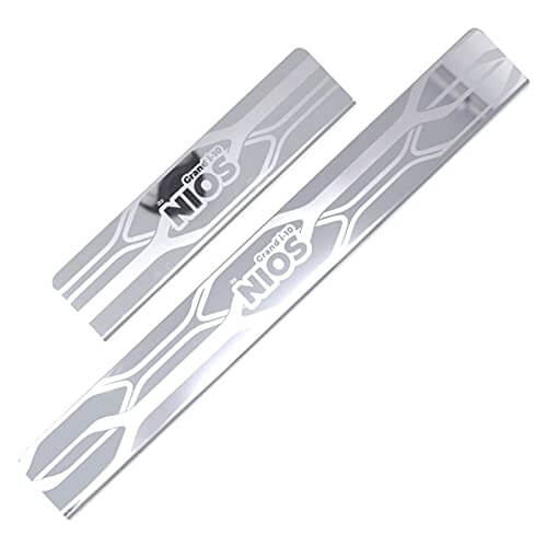 Galio Stainless Steel Door Sill Guard For Hyundai I-10 Grand Nios 2019 Onwards