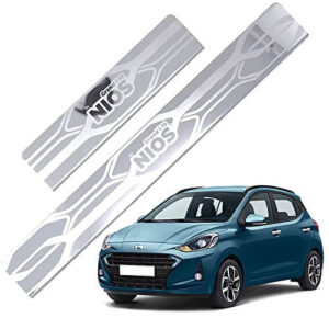 Galio Stainless Steel Door Sill Guard For Hyundai I-10 Grand Nios 2019 Onwards