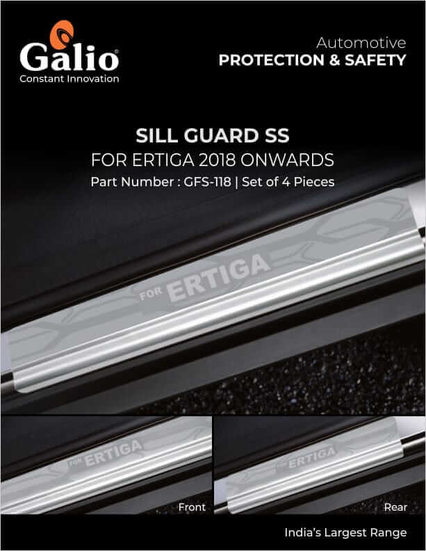 Galio Stainless Steel Door Sill Guards For Maruti Suzuki Ertiga 2018 Onwards