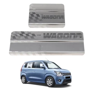 Galio Car Footsteps Stainless Steel Plate Sill Guard For Maruti Suzuki Wagon-R 2010 TO 2018