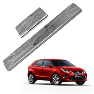 Galio Car Footsteps Sill Guard For Toyota Glanza 2019 onwards | Set of 4 Pcs.