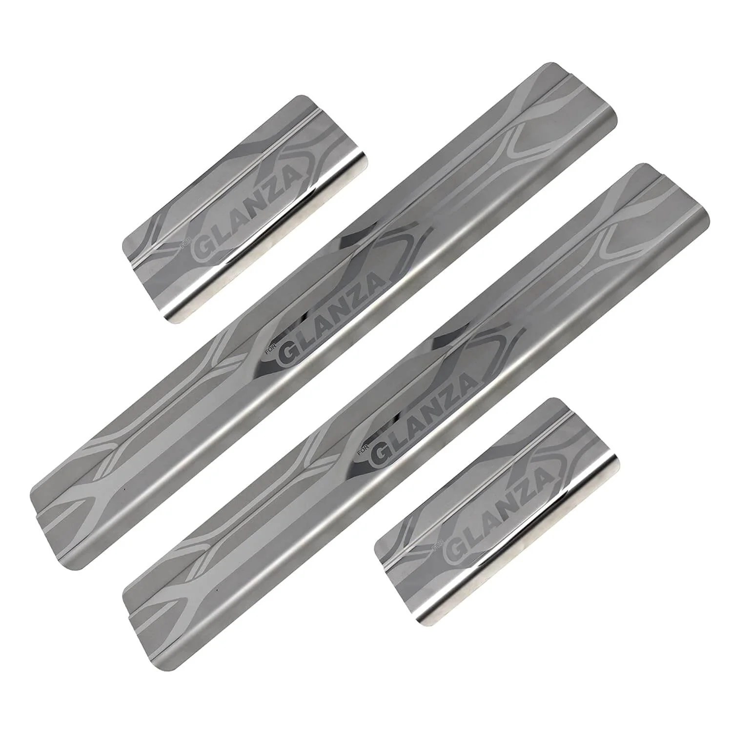 Galio Car Footsteps Sill Guard For Toyota Glanza 2019 onwards | Set of 4 Pcs.