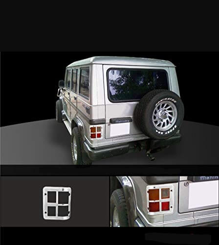 Galio Chrome Tail Lamp Garnish Cover For Mahindra Bolero (2007 T0 2019)(Set of 2 pcs.)