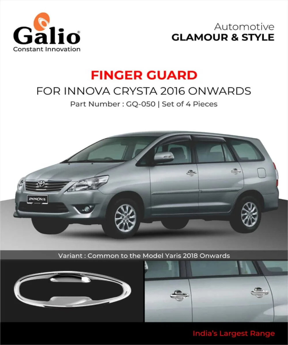 Galio Car Finger Guards For Toyota Innova Crysta (2016 Onwards)(Set of 4 pcs.)