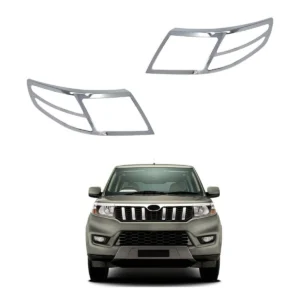 Galio Chrome finish Head Lamp Garnish Cover For Mahindra Bolero Neo (2021 onwards) (Set of 2 Pcs.)
