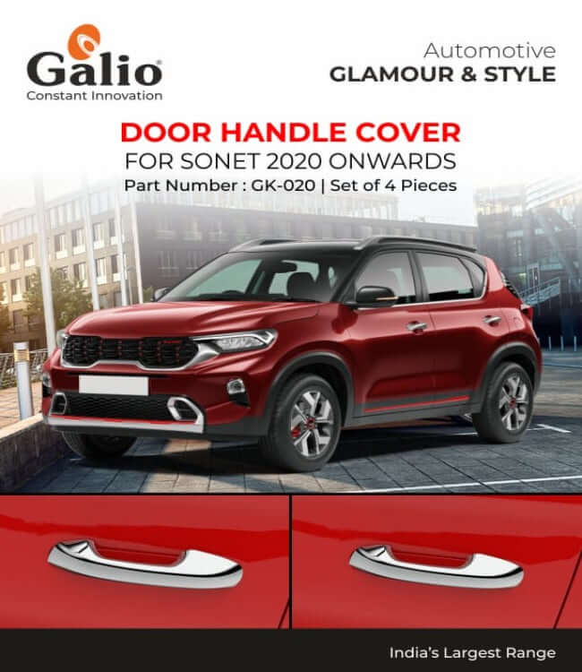 Galio Door Handle Cover For Kia Sonet (2020 Onwards)(Set of 4 Pcs.)