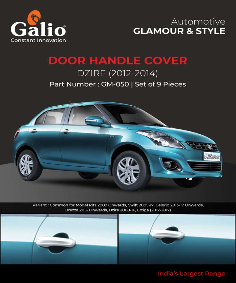 Galio Door Handle Cover For Maruti Suzuki Dzire (2008 TO 2017)(Set of 8 pcs.)
