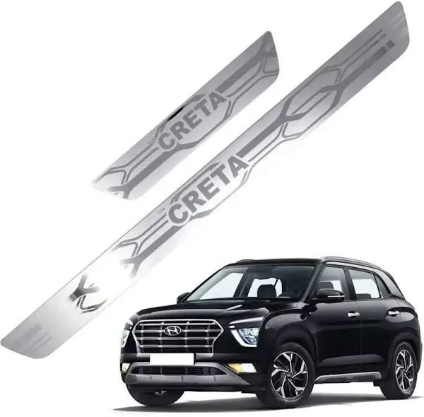 Galio Hyundai Creta 2018 Onwards Stainless Steel Plate Sill Guards