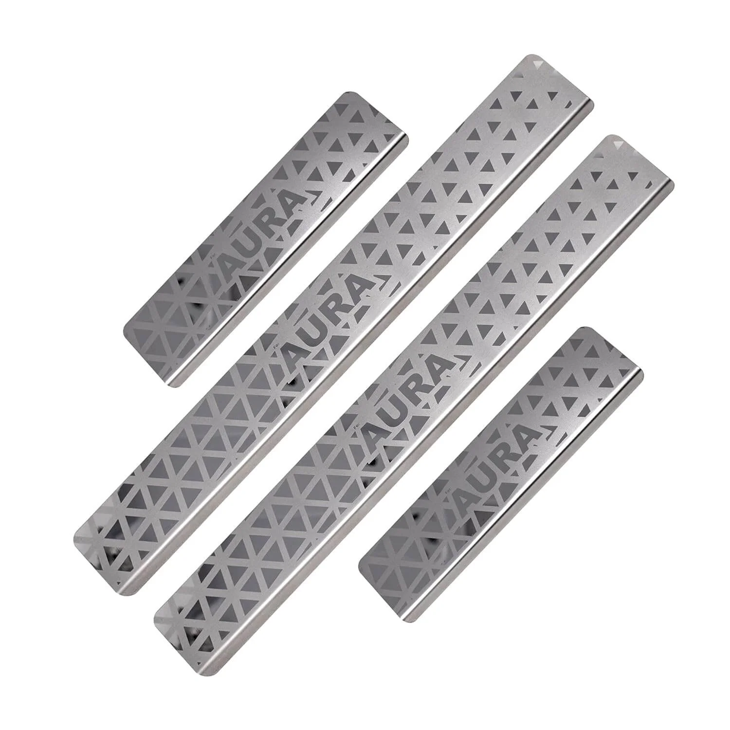 Galio Stainless Steel Plate Sill Guard For Hyundai Aura 2020 onwards (Set of 4 Pcs.)