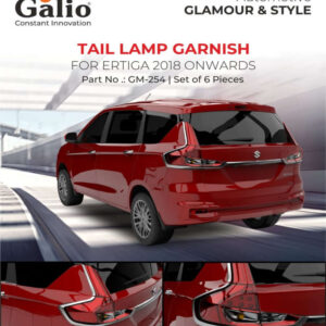 Galio Chrome Finish Tail Lamp Cover For Kia Seltos (2019-2023)(Set of 4 Pcs.)