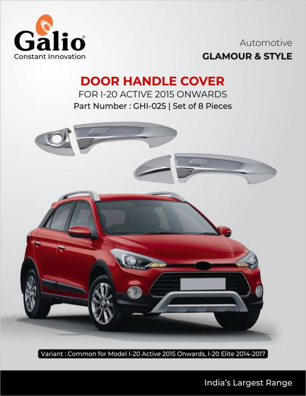 Galio Car Door Handle Cover For Hyundai i20 Active (2015 onwards)(8 pcs.)